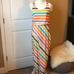 THML Colorful Striped Maxi Dress